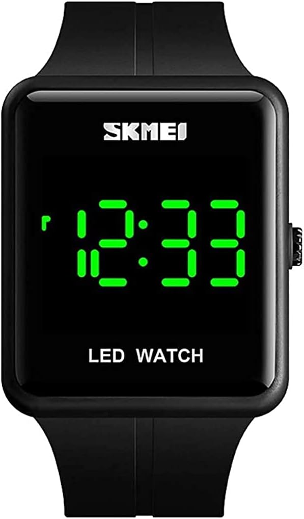 Gosasa Classic Square Face Unisex Women's Men's Digital Multifunction Outdoor Casual Watch Countdown 50M Waterproof Led Light Wristwatch