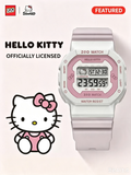 ZGO x Sanrio Hello Kitty Digital Sports Watch, 50M Waterproof LED Backlight Alarm Stopwatch Wrist Watch, Girls Student Watch With Sanrio Gift Box