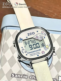 ZGO Sanrio Cinnamoroll Digital Watch Officially Licensed PU Leather Strap Girls Student Casual Wrist Watch