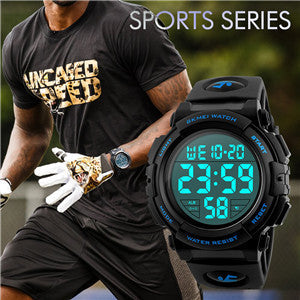 MJSCPHBJK Watches for Men, Digital Sports Watch for Mens Waterproof LED Screen Large Face Military Tactical Watch