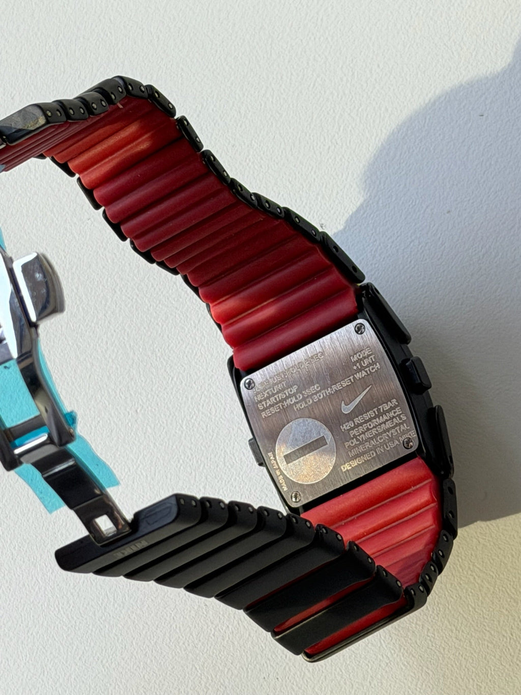Nike D-Line Matte Black Digital Watch with Red Accents | Retro Y2K Sports Watch | Unisex Streetwear Timepiece