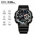 ZGO x Transformers Officially Licensed Dual‑Display Sports Watch, 50M Water Resistant Wrist Watch with Smart Backlight, Alarm, Week Calendar & Luminous Hands for Boys Teens