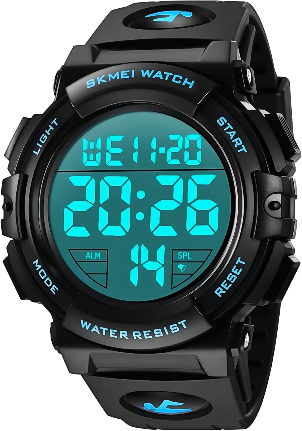 MJSCPHBJK Watches for Men, Digital Sports Watch for Mens Waterproof LED Screen Large Face Military Tactical Watch
