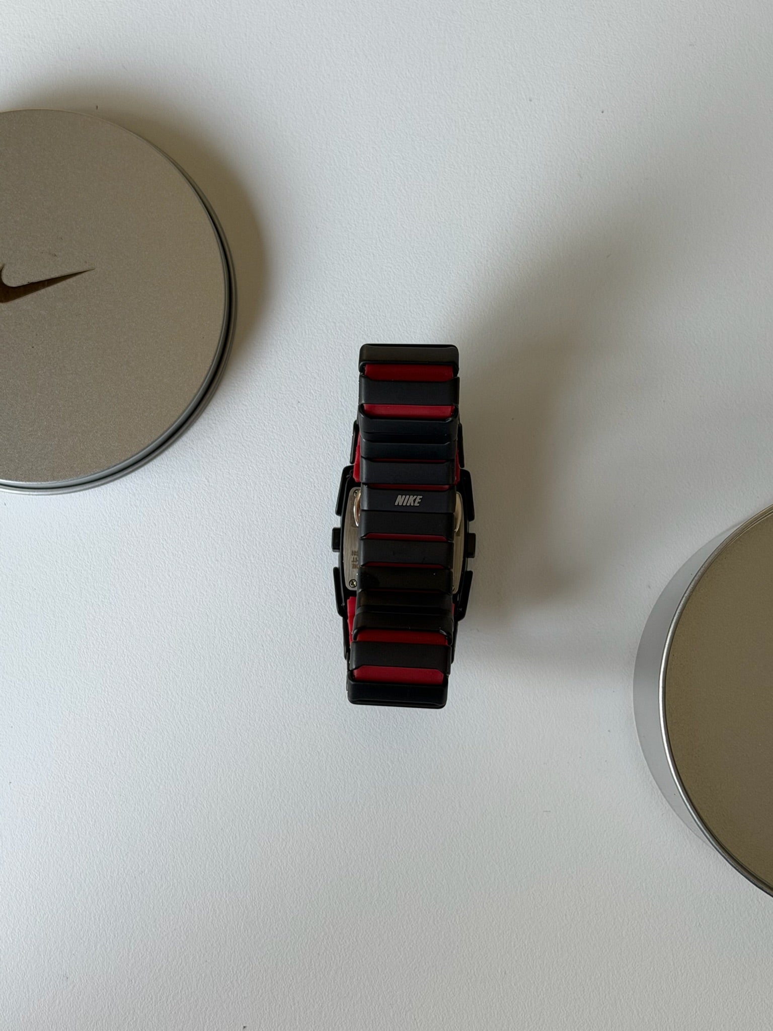 Nike D-Line Matte Black Digital Watch with Red Accents | Retro Y2K Sports Watch | Unisex Streetwear Timepiece