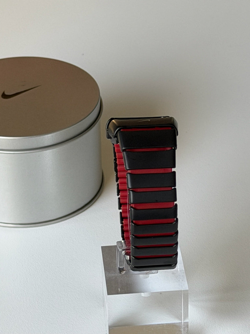 Nike D-Line Matte Black Digital Watch with Red Accents | Retro Y2K Sports Watch | Unisex Streetwear Timepiece