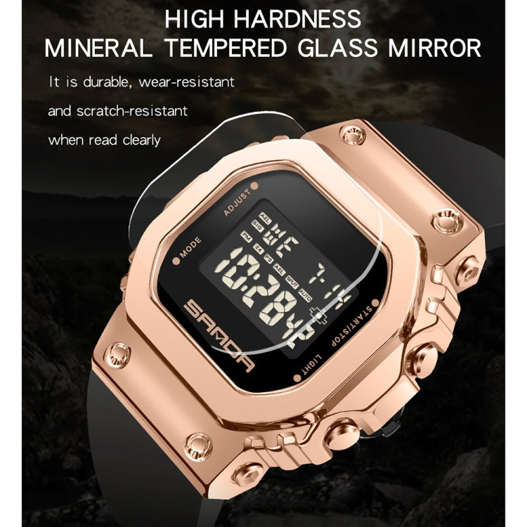SANDA 9006 LED Digital Display Square Dial Sports Electronic Watch for Men and Women