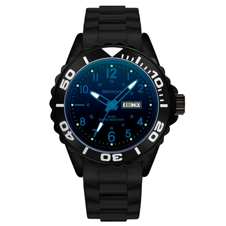 SANDA 1053 Womens TPU Strap Dual Display Waterproof Electronic Watch