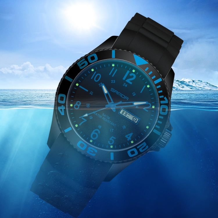 SANDA 1053 Womens TPU Strap Dual Display Waterproof Electronic Watch