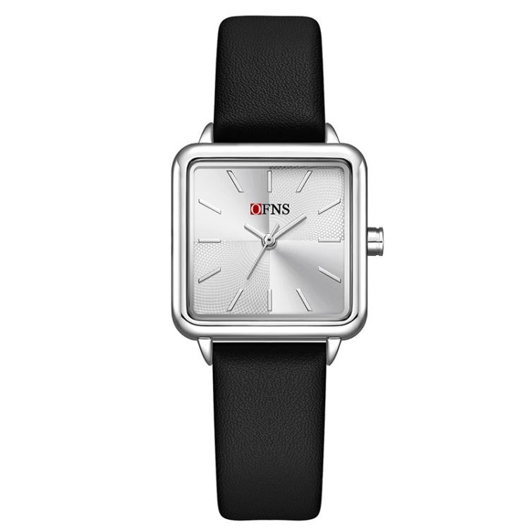 SANDA 1316 Ladies 3ATM Waterproof Alloy Case Quartz Watch, Leather-Black, Leather-Pink, Leather-Grey, Leather-Blue, Leather-White, Leather-Red