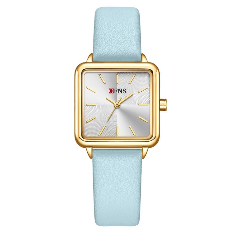 SANDA 1316 Ladies 3ATM Waterproof Alloy Case Quartz Watch, Leather-Black, Leather-Pink, Leather-Grey, Leather-Blue, Leather-White, Leather-Red