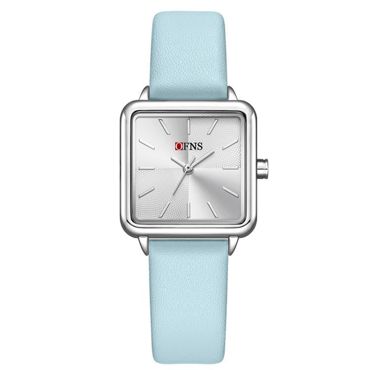 SANDA 1316 Ladies 3ATM Waterproof Alloy Case Quartz Watch, Leather-Black, Leather-Pink, Leather-Grey, Leather-Blue, Leather-White, Leather-Red