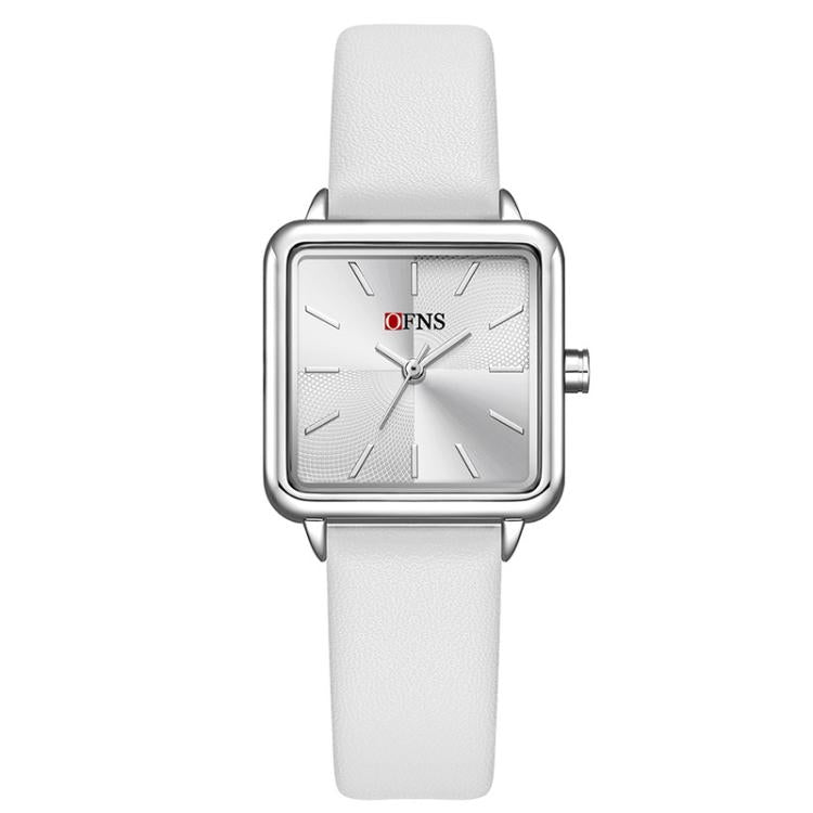 SANDA 1316 Ladies 3ATM Waterproof Alloy Case Quartz Watch, Leather-Black, Leather-Pink, Leather-Grey, Leather-Blue, Leather-White, Leather-Red