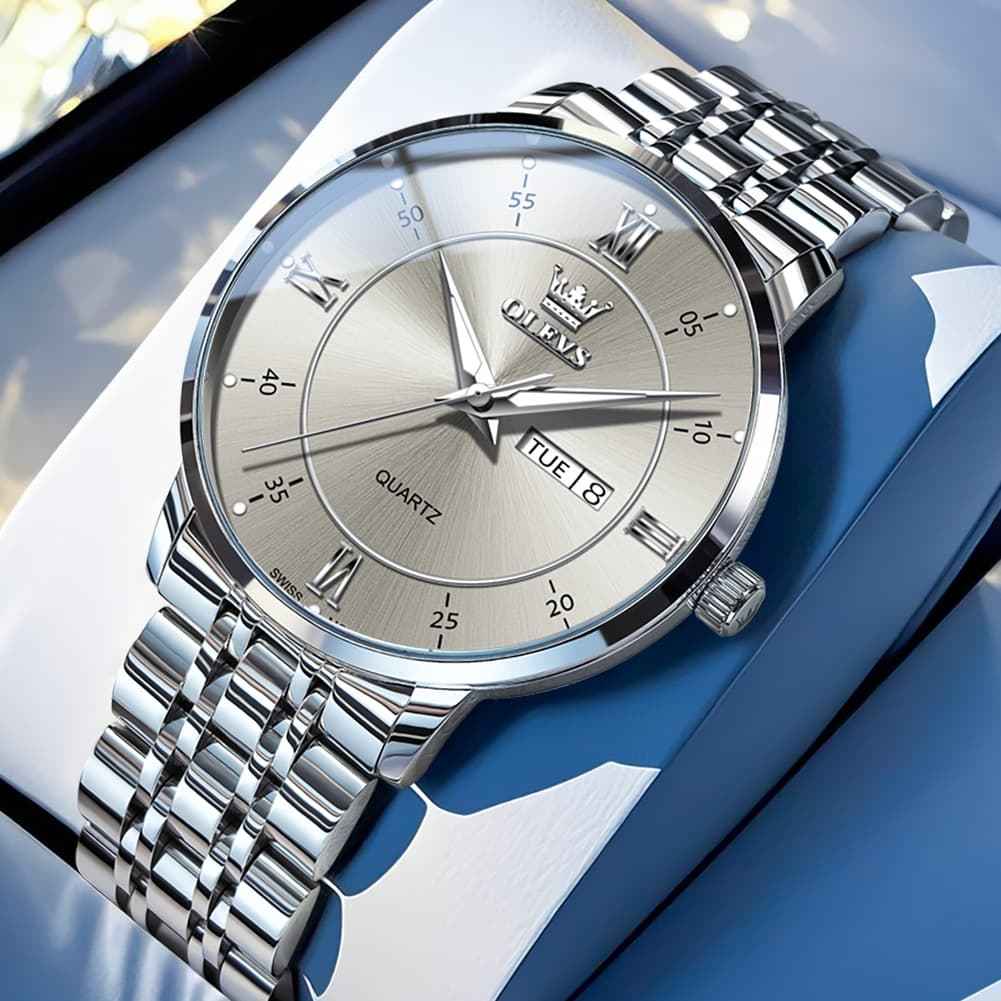 "The Executive" Swiss Movement Watch | Ultra-Slim 9mm Day-Date