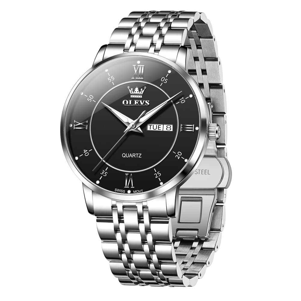 "The Executive" Swiss Movement Watch | Ultra-Slim 9mm Day-Date