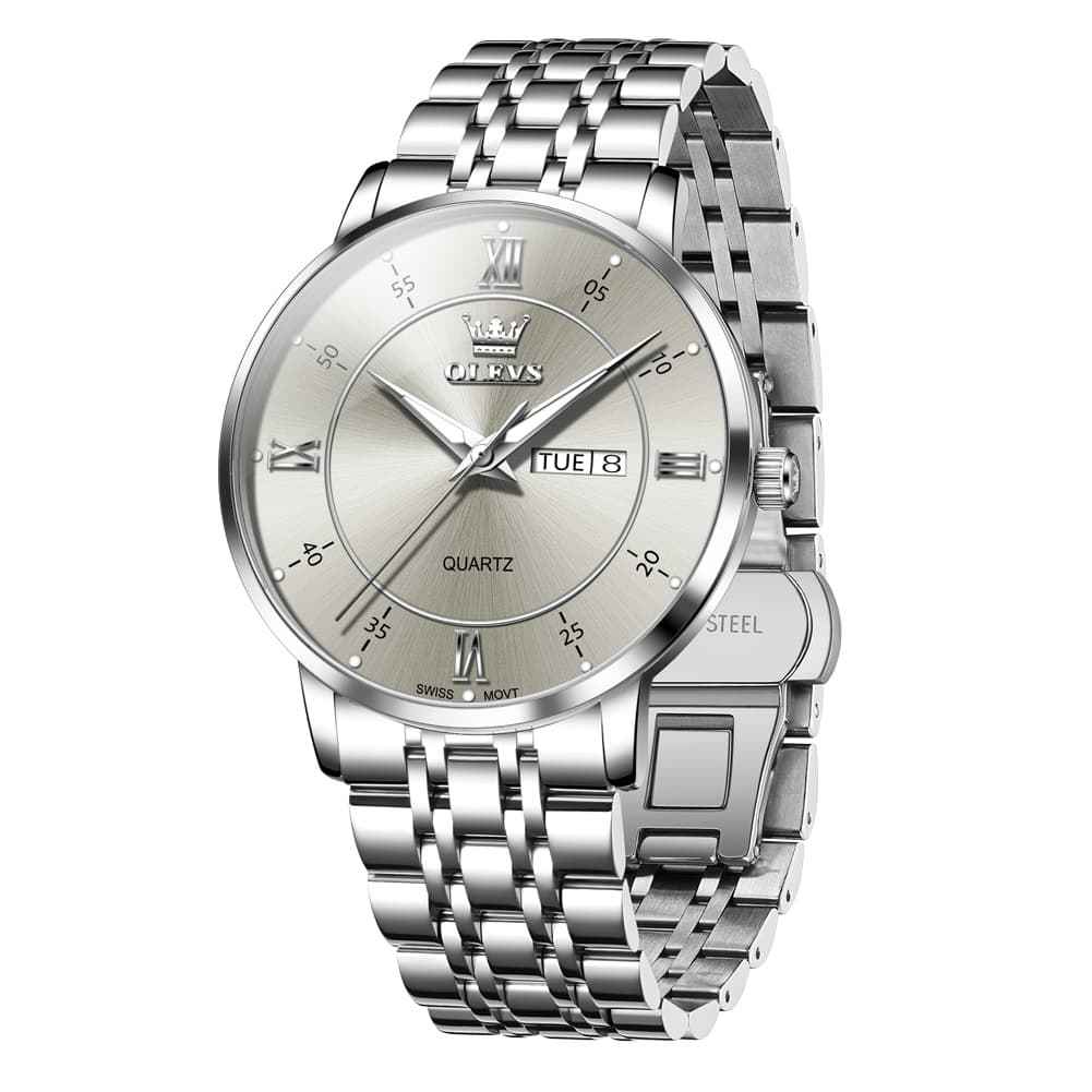 "The Executive" Swiss Movement Watch | Ultra-Slim 9mm Day-Date