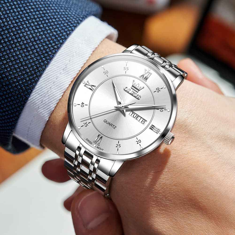 "The Executive" Swiss Movement Watch | Ultra-Slim 9mm Day-Date