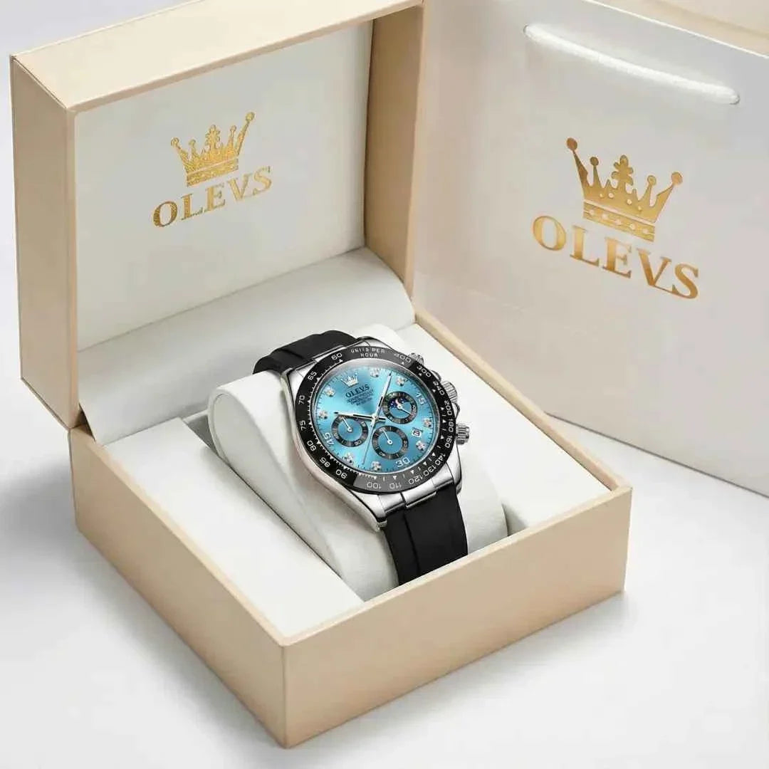 "The Speedster" Luxury Sport Chronograph | Silicone Strap & Racing Dial