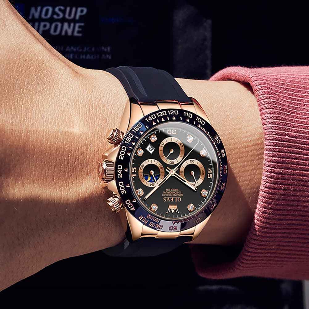 "The Speedster" Luxury Sport Chronograph | Silicone Strap & Racing Dial