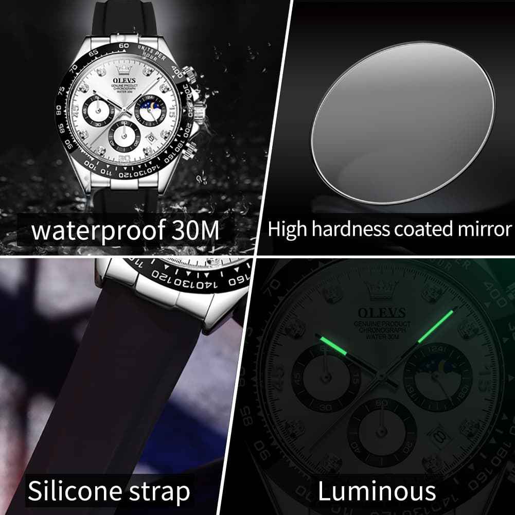 "The Speedster" Luxury Sport Chronograph | Silicone Strap & Racing Dial