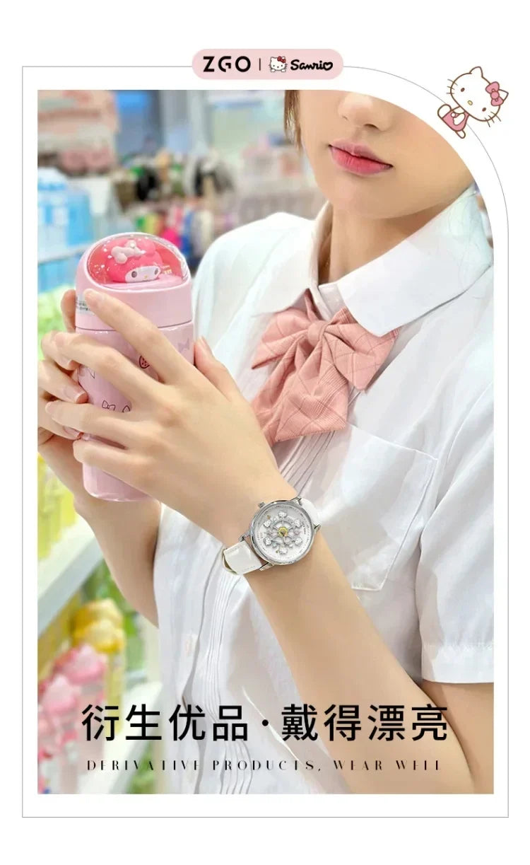 ZGO X Sanrio Watch Clock Fashion Quartz Watch Rotate The Dial