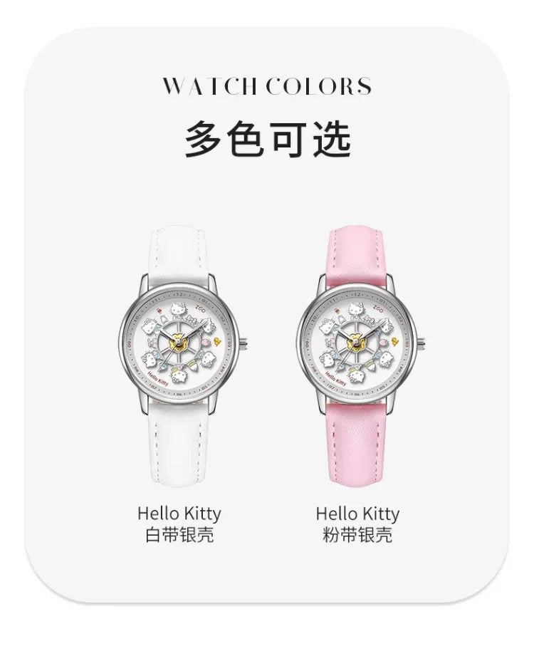 ZGO X Sanrio Watch Clock Fashion Quartz Watch Rotate The Dial