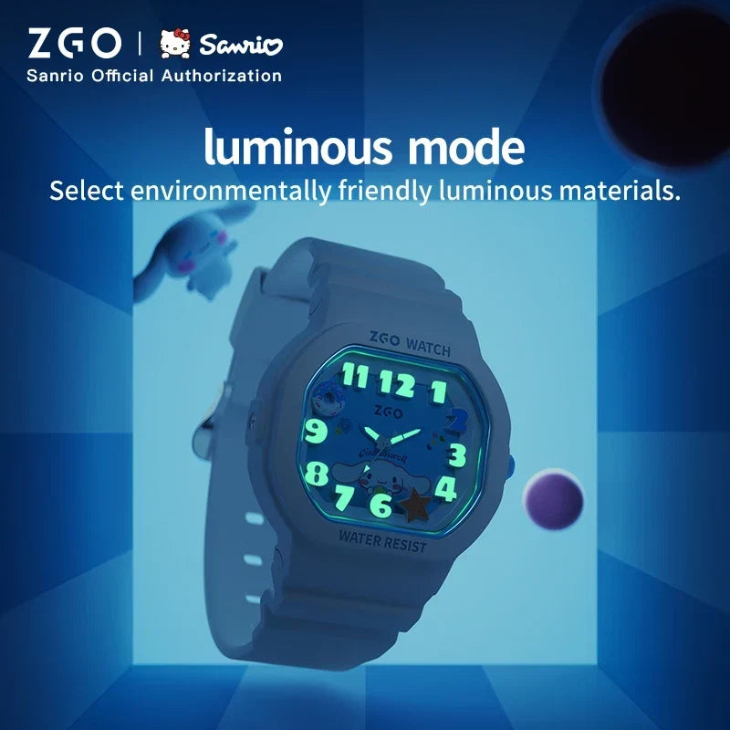 ZGO x Cinnamoroll watch for kids girl waterproof Sports Small square Watch gift 357