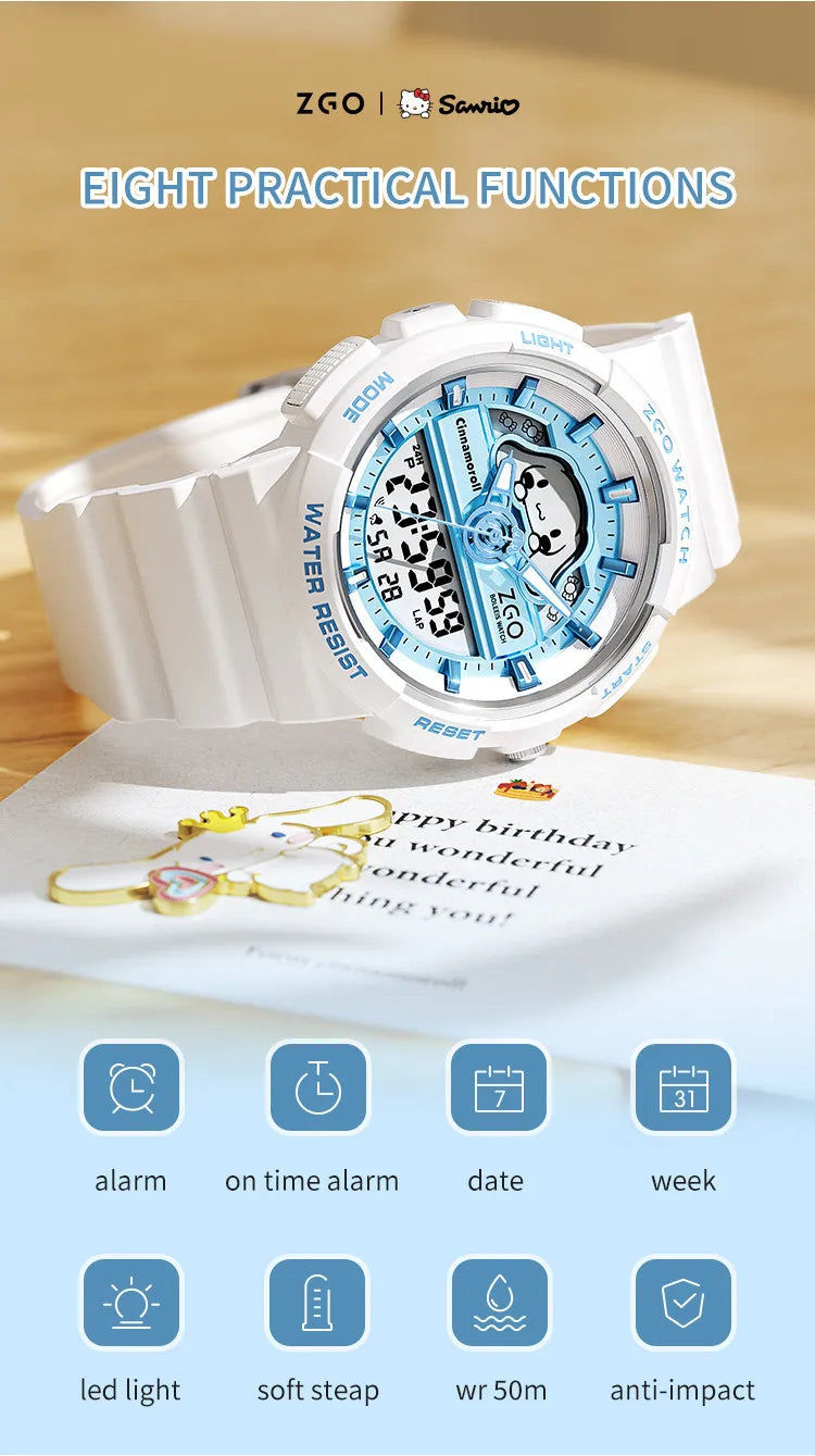 ZGO X Sanrio Cinnamoroll Electronic Watch for girls