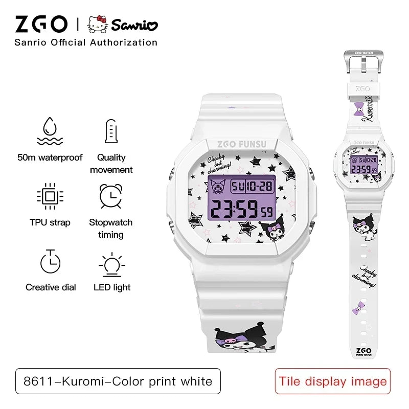 ZGO x Sanrio Hello Kitty Women's Watches Electronic Watch Sports Wristwatch Waterproof