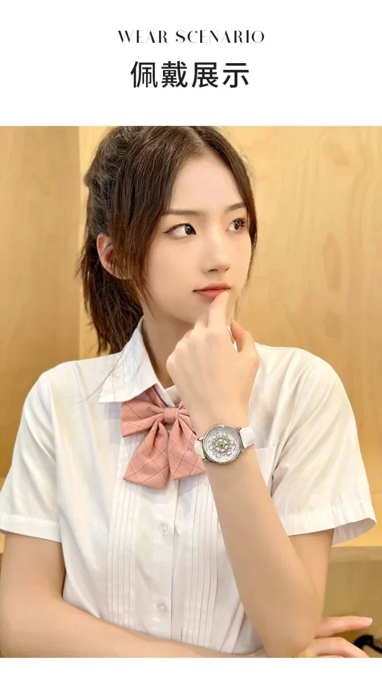 ZGO X Sanrio Watch Clock Fashion Quartz Watch Rotate The Dial