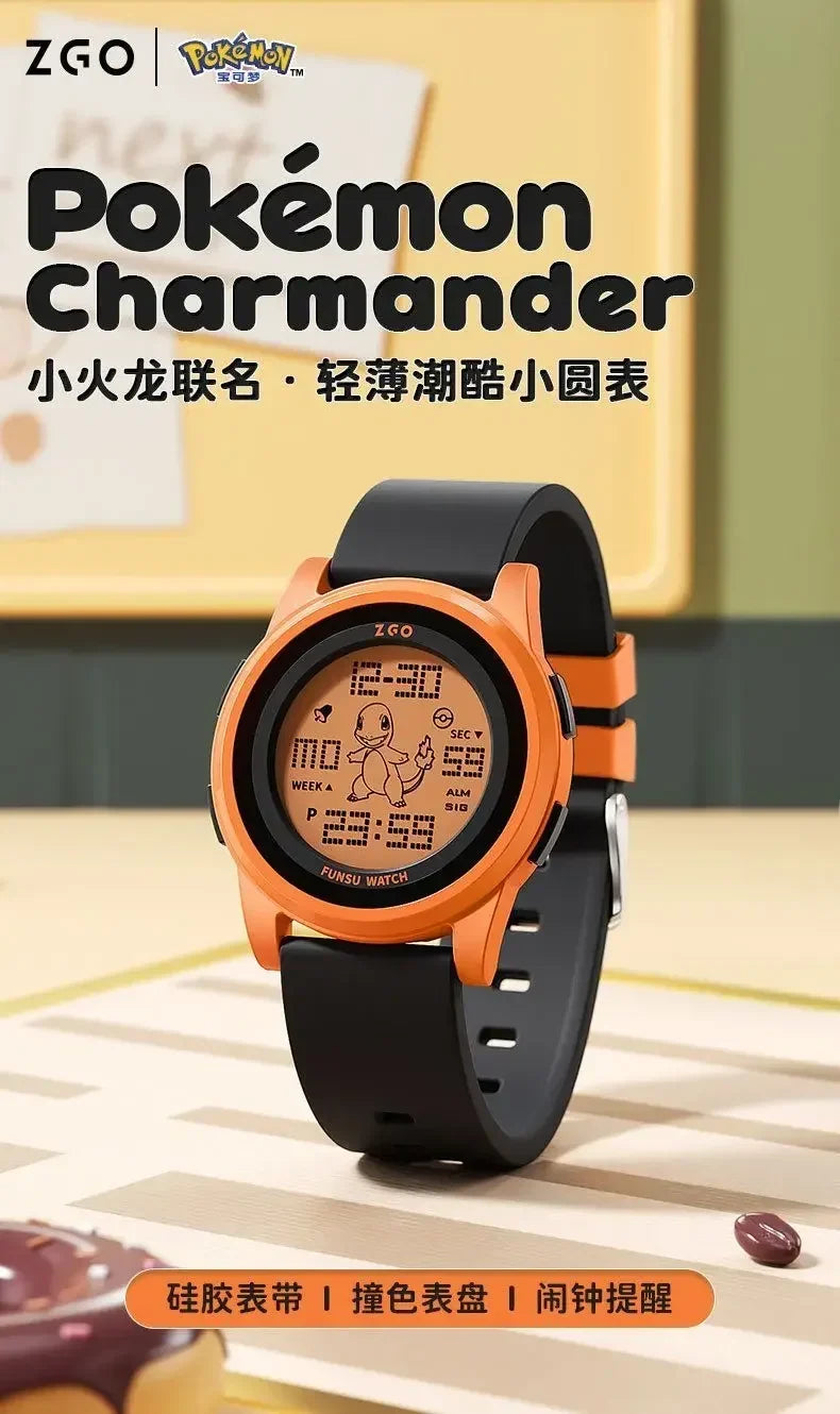 ZGO Co-branded Anime Series Watch Men's Sports Waterproof Student Trend Pikachu Quartz Electronic Watch Gifts