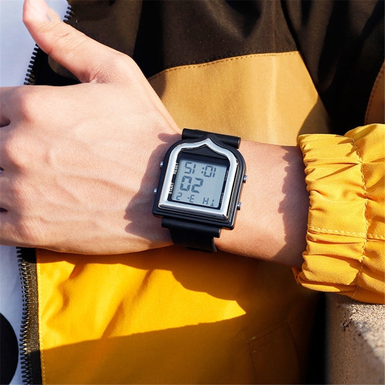 SANDA 388 Fashionable Square Outdoor Sports Leisure Watch Men's And Women's Multi-Functional Waterproof Luminous Electronic Watch