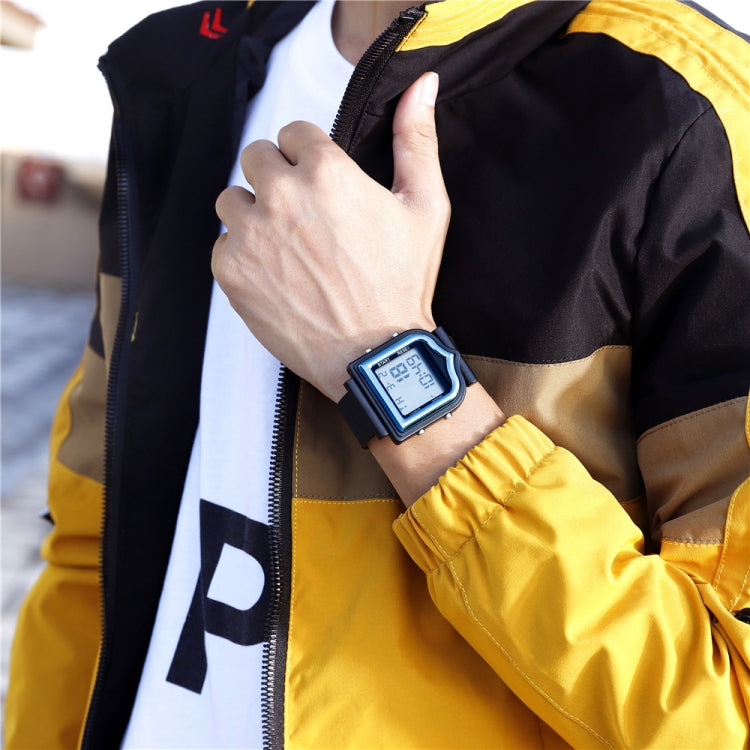 SANDA 388 Fashionable Square Outdoor Sports Leisure Watch Men's And Women's Multi-Functional Waterproof Luminous Electronic Watch