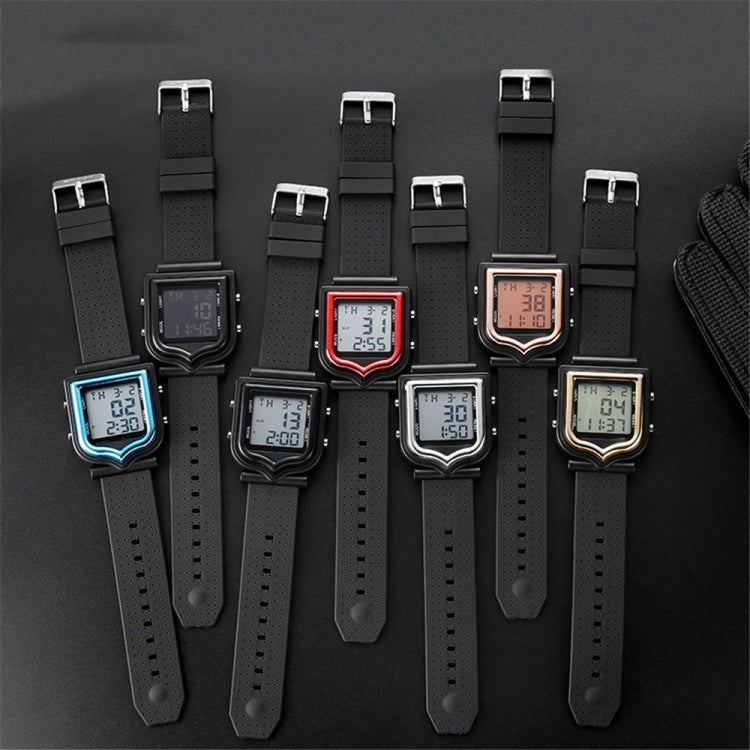 SANDA 388 Fashionable Square Outdoor Sports Leisure Watch Men's And Women's Multi-Functional Waterproof Luminous Electronic Watch