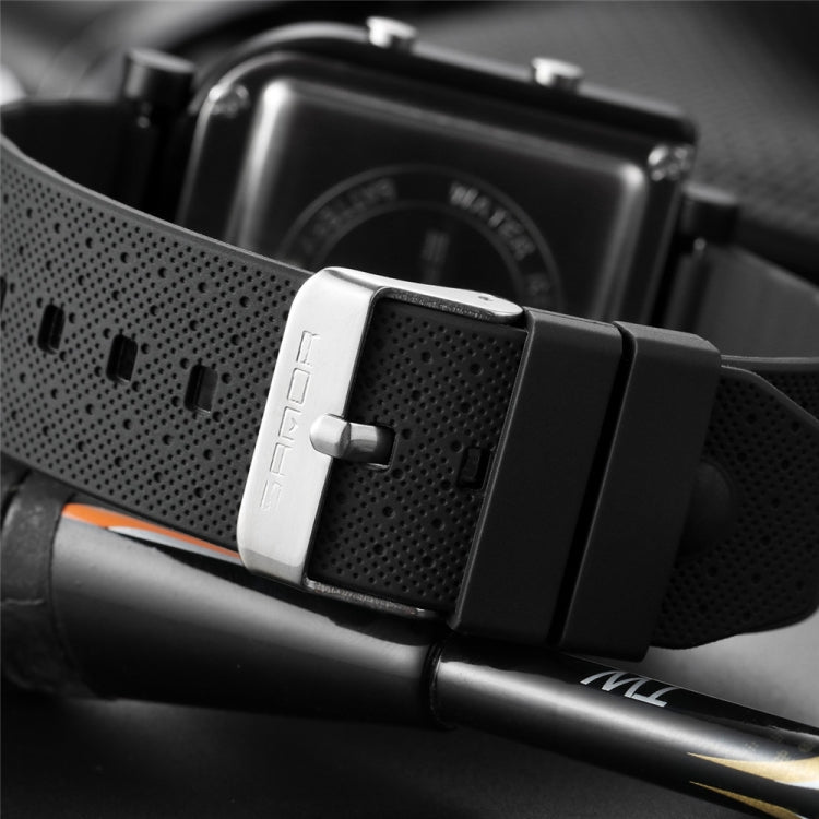 SANDA 388 Fashionable Square Outdoor Sports Leisure Watch Men's And Women's Multi-Functional Waterproof Luminous Electronic Watch