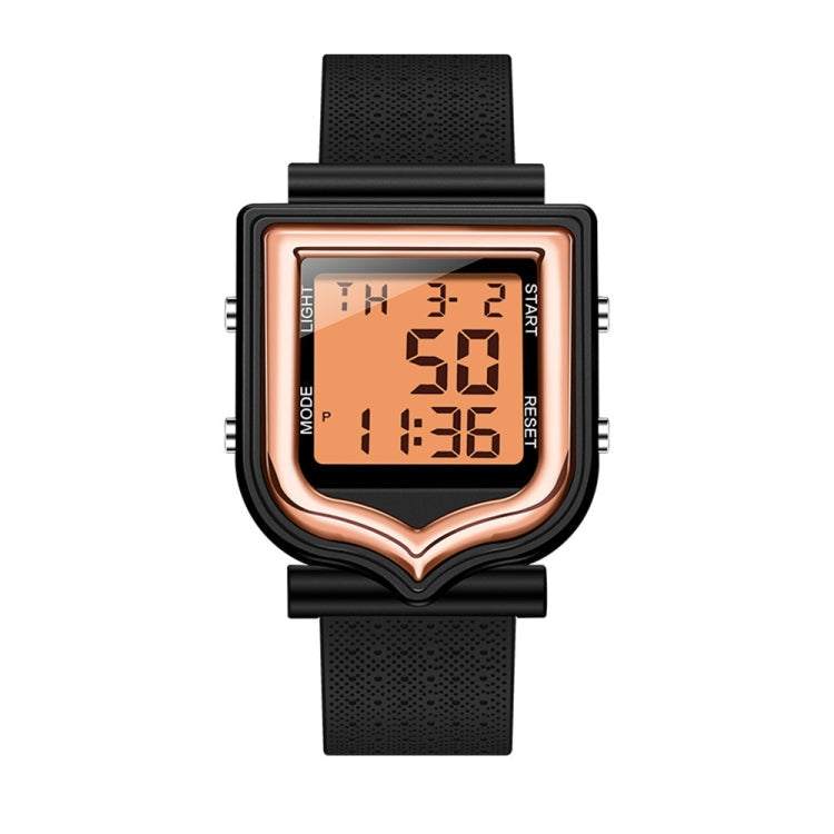 SANDA 388 Fashionable Square Outdoor Sports Leisure Watch Men's And Women's Multi-Functional Waterproof Luminous Electronic Watch