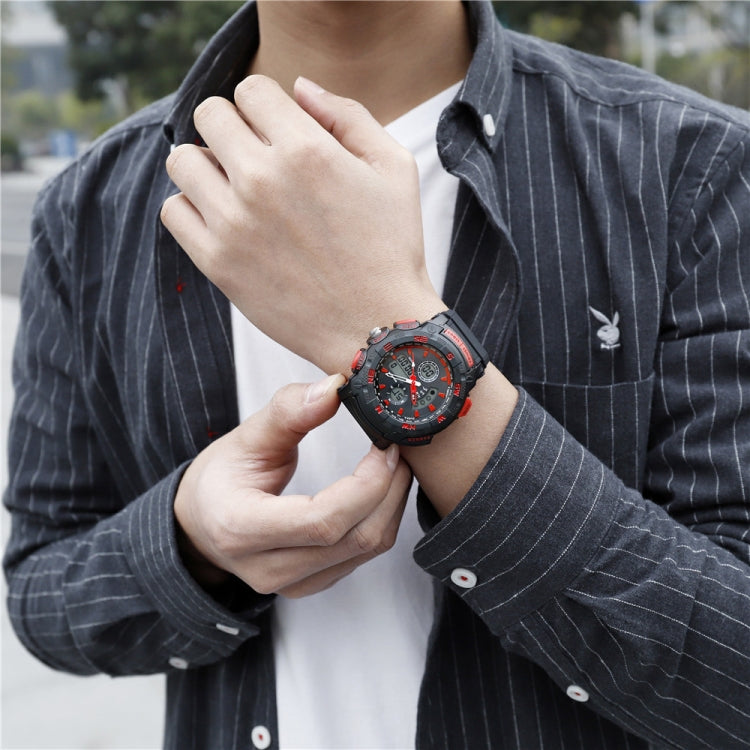 SANDA 775 Watch Male Electronic Watch Adult Middle School Students Youth Multi Functional Sports Water Proof Trend Double Watch