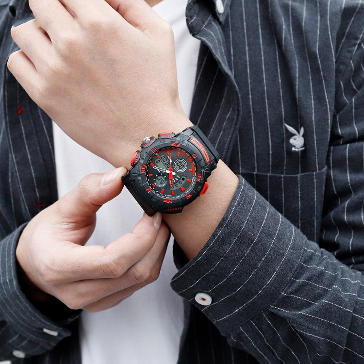 SANDA 775 Watch Male Electronic Watch Adult Middle School Students Youth Multi Functional Sports Water Proof Trend Double Watch