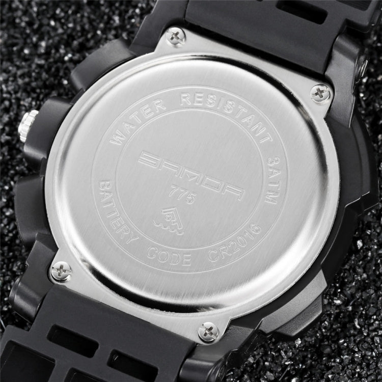SANDA 775 Watch Male Electronic Watch Adult Middle School Students Youth Multi Functional Sports Water Proof Trend Double Watch
