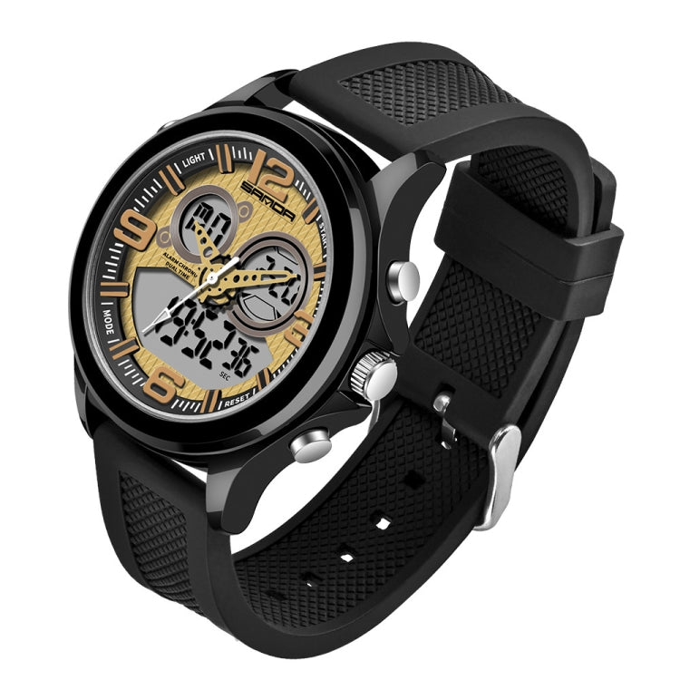 SANDA 793 large Dial Tide Watch Student Fashion Trend Multi Function Double Glow Waterproof Electronic Watch