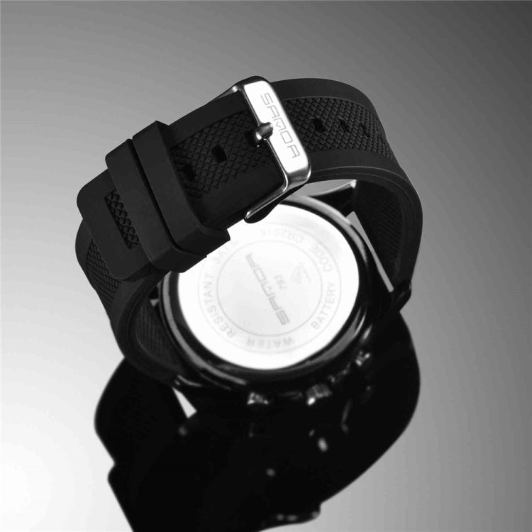 SANDA 793 large Dial Tide Watch Student Fashion Trend Multi Function Double Glow Waterproof Electronic Watch