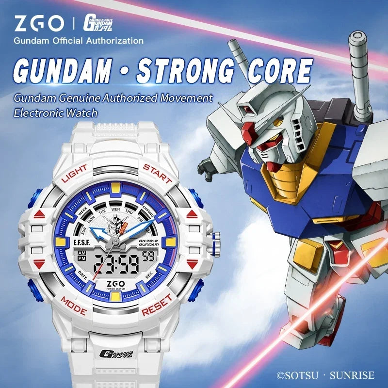 ZGO X Gundam Kids Watch Mechanical Waterproof Sports Electronic Digital Watches For Middle School Student Teenage Boys