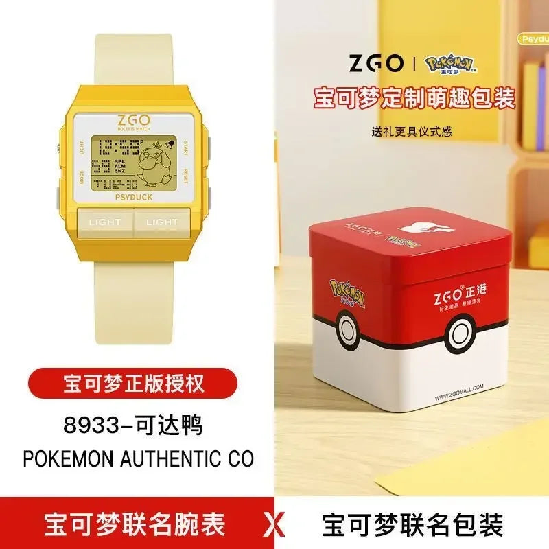 ZGO Co-branded Anime Series Watch Men's Sports Waterproof Student Trend Pikachu Quartz Electronic Watch Gifts