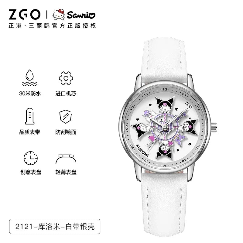 ZGO X Sanrio Watch Clock Fashion Quartz Watch Rotate The Dial