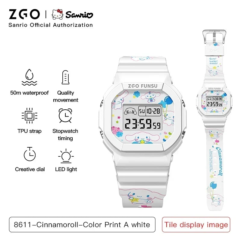 ZGO x Sanrio Hello Kitty Women's Watches Electronic Watch Sports Wristwatch Waterproof