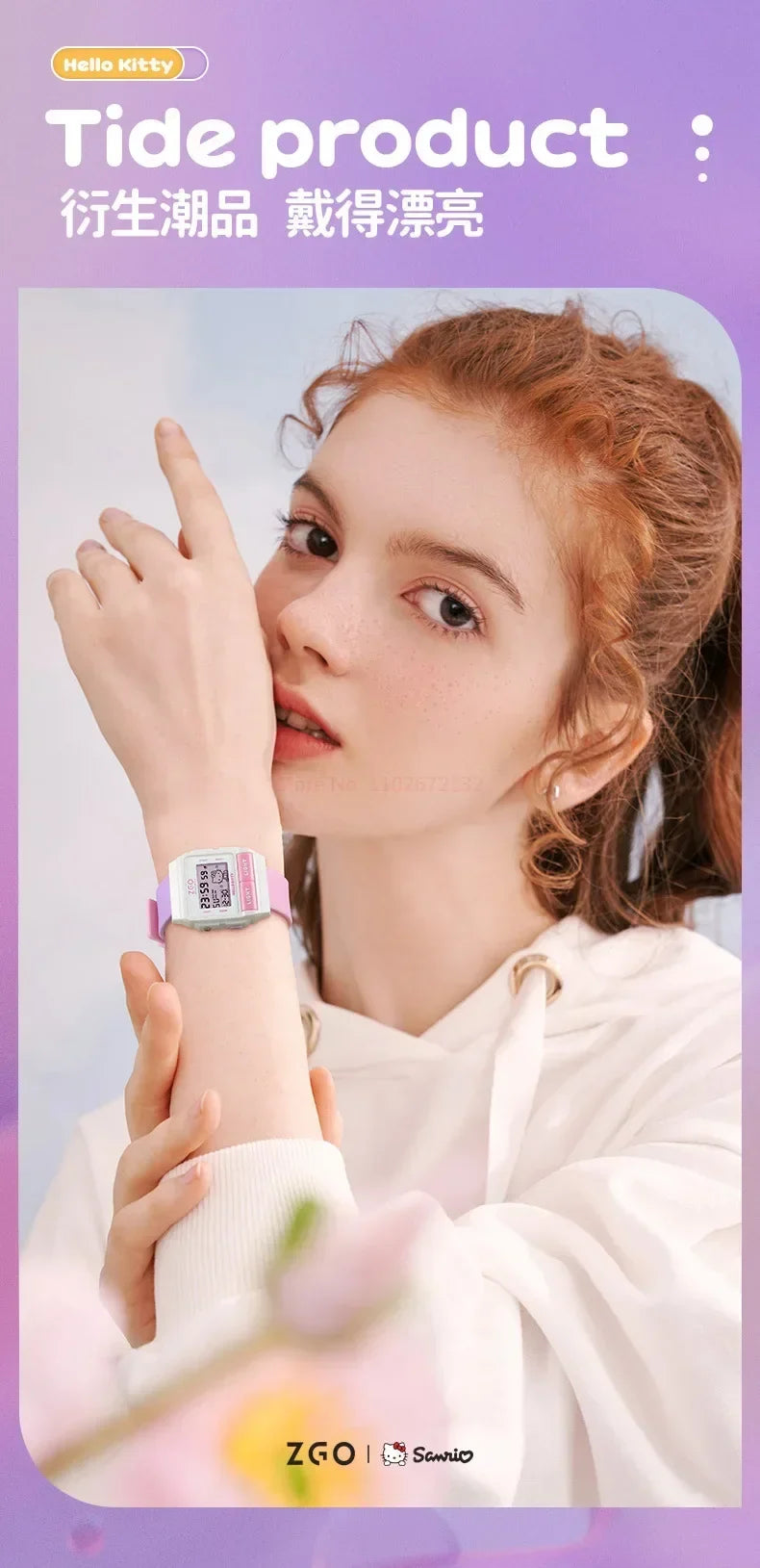 Original Sanrio Joint Zgo Kuromi Cinnamoroll Anime Cute Watches Waterproof Luminous Kawaii Sports Quartz Watch Chrismas Gifts