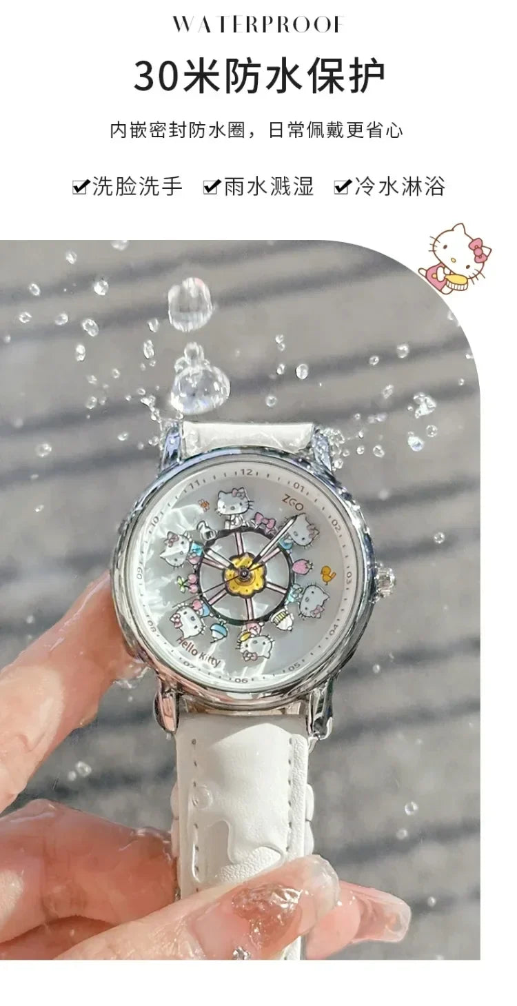 ZGO X Sanrio Watch Clock Fashion Quartz Watch Rotate The Dial