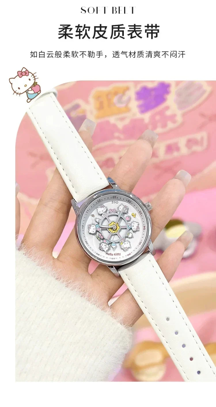 ZGO X Sanrio Watch Clock Fashion Quartz Watch Rotate The Dial