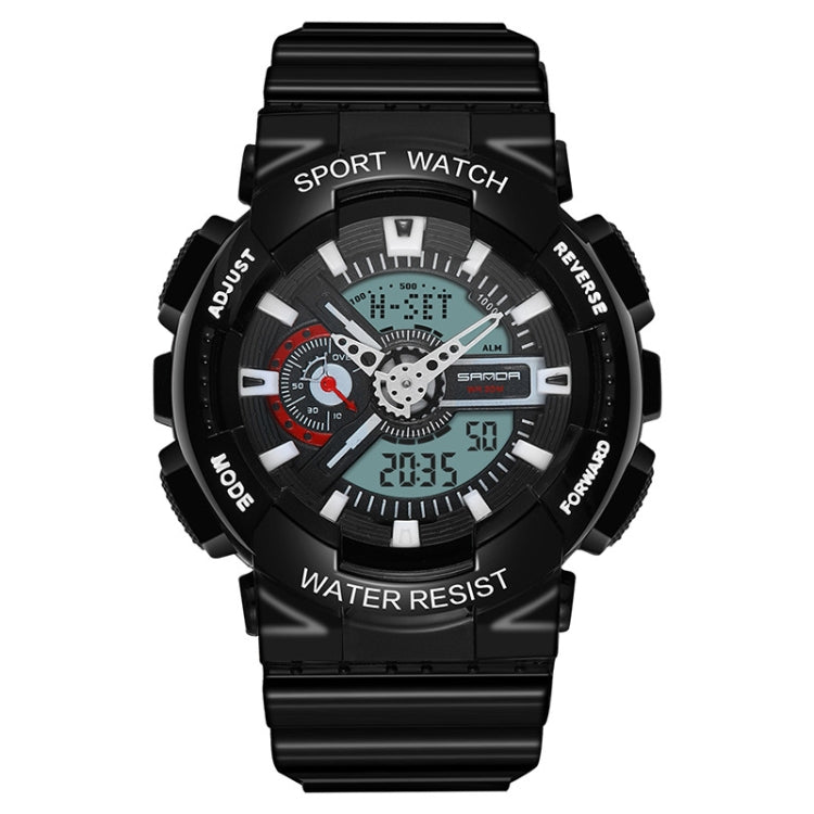 SANDA Outdoor Leisure Waterproof Multifunctional Luminous Electronic Watch