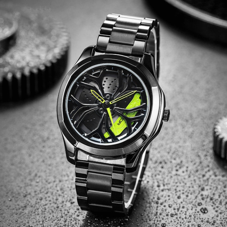 SANDA P1065 Wheel Series Casual Steel Band Quartz Watch For Men, For Men Blue Red, For Men Black Red, For Men Silver Red, For Men Blue Green, For Men Black Green, For Men Silver Green