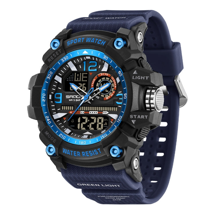 SANDA Large Dial Electronic Watch Multi-function Outdoor Sports Watch